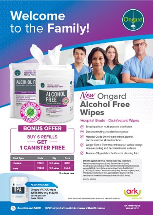 Ongard Alcohol Free Wipes
