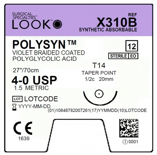 Sharpoint Sutures PolySyn 4-0 T14 20mm 70cm