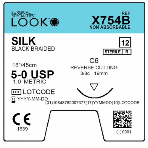 Sharpoint Sutures Silk 5-0 3/8 19mm 45cm