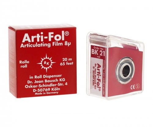 Bausch Arti-Fol Plastic w/Dispenser 1/S 22 mm Red 8u BK21