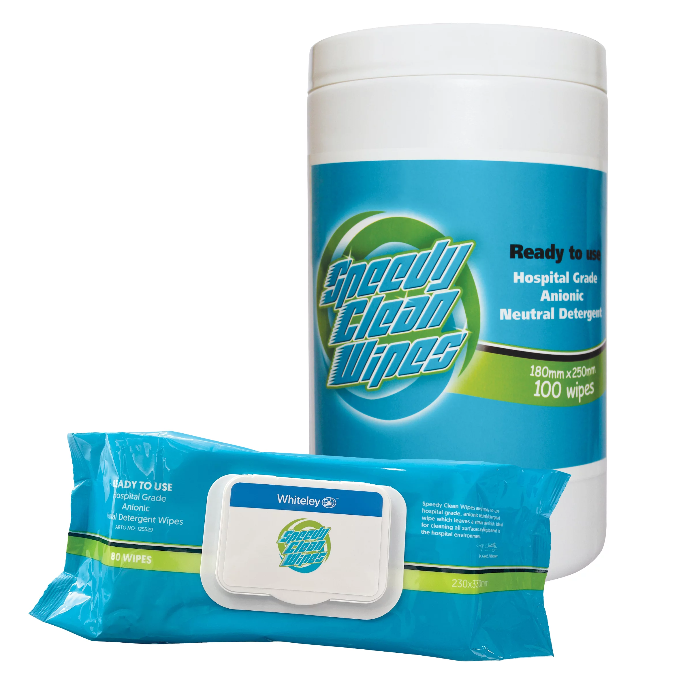 Whiteley Speedy Clean Neutral Detergent Wipes Flat Pack
