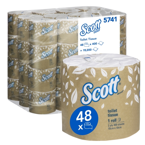 SCOTT 5741 Toilet Tissue White 2 Ply PK400