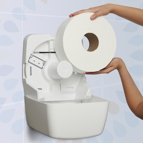 KLEENEX 5749 Compact Jumbo Roll Toilet Tissue White 2 Ply 300m