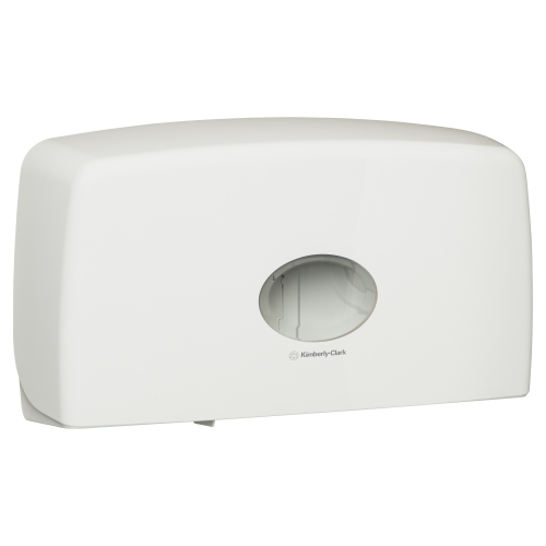 KCP AQUARIUS Jumbo Roll Toilet Tissue Twin Dispenser White ABS Plastic