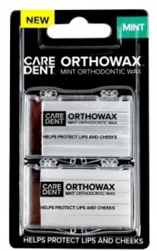 Caredent OrthoWax Mint Twin Pack Retail