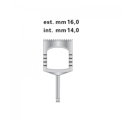 Ongard Lite-Touch Implant Trephine Bur 20mm High#14.0mm