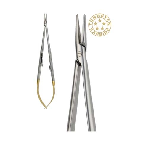 Microsurgery TC Micro Diamond Needle Holder Straight #18cm