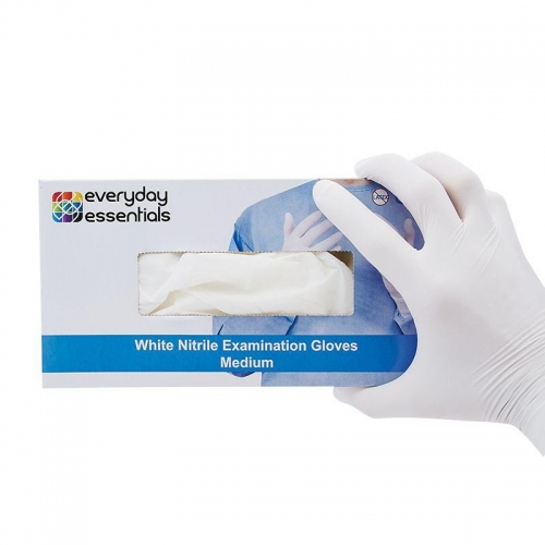 Everyday Essentials White Nitrile Gloves